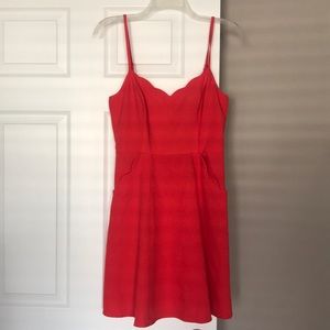 Orange scalloped dress